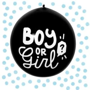 boy or girl ballon met vraagteken