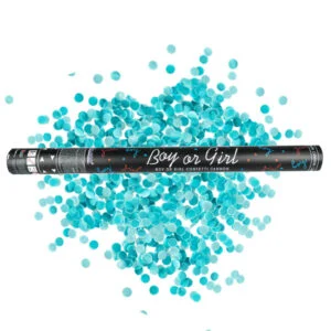 gender reveal decoratie met confetti
