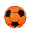 Piñata voetbal oranje voor sportfeest of verjaardag