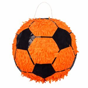 Piñata voetbal oranje voor sportfeest of verjaardag