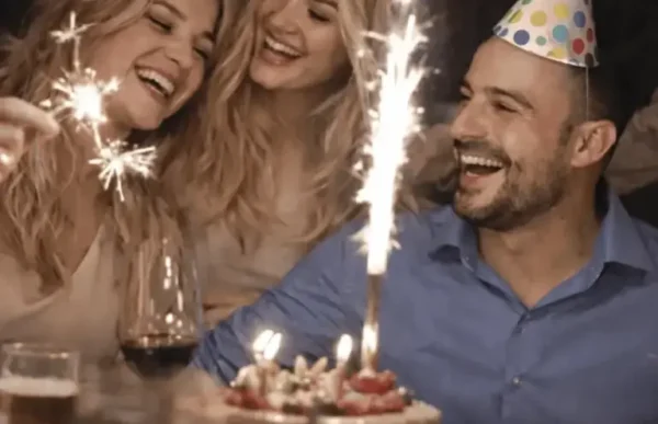 Verjaardagsfeest met ijsfontein